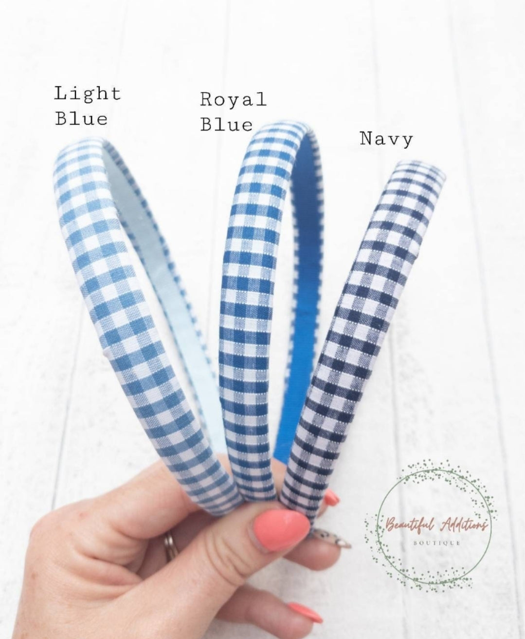 Covered Gingham Alice Band.