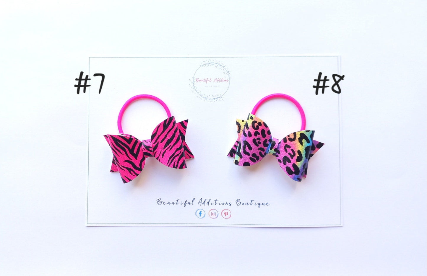 Animal Print Toddler Bows.