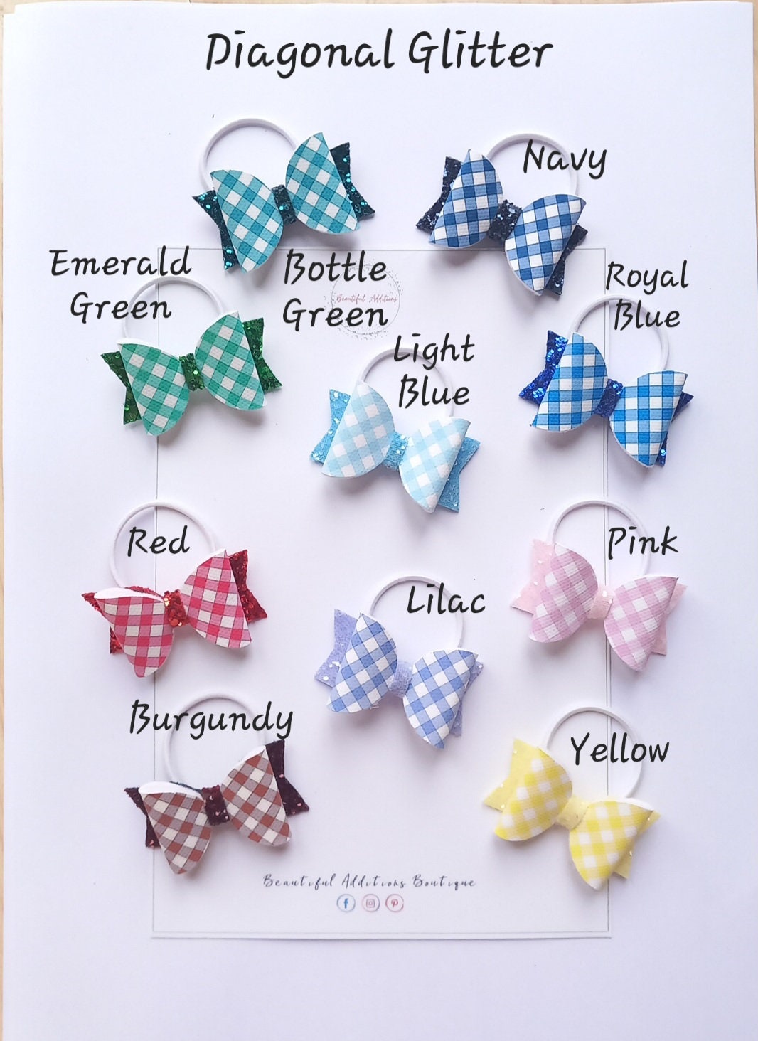 Gingham Hair Bows.