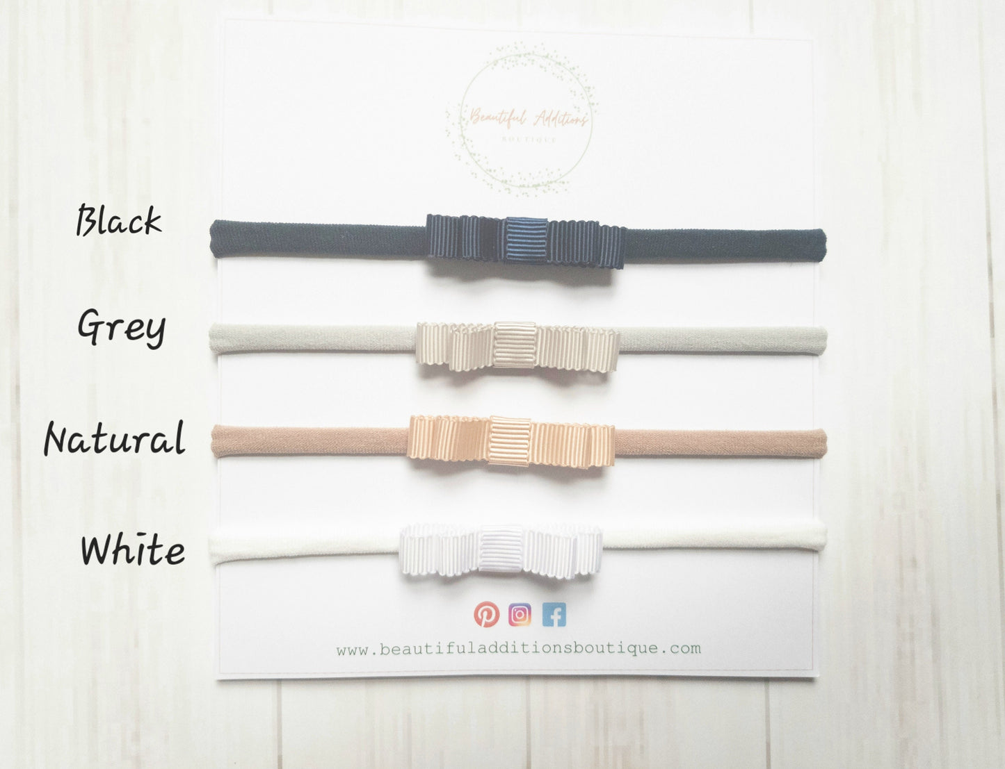 Ribbon Bow Baby Headbands. Soft. Stretchy.