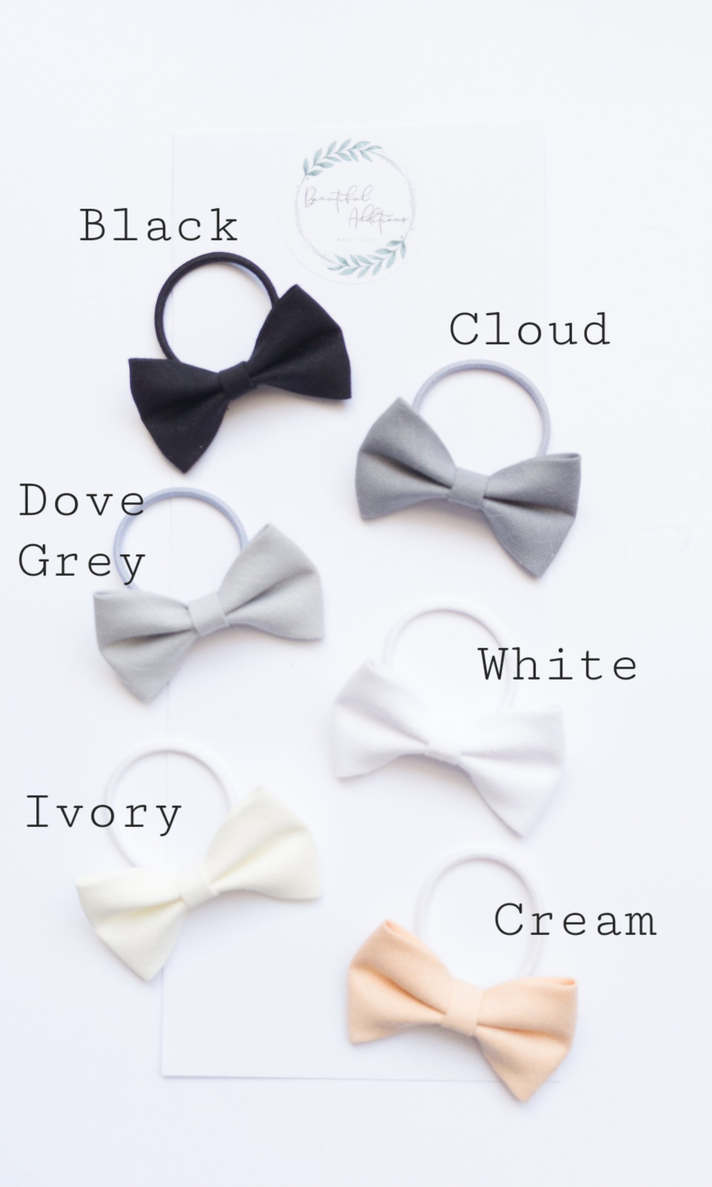 Plain Cotton Toddler Bows.