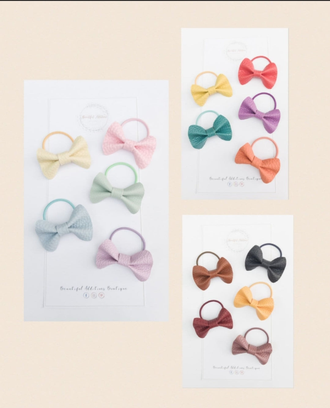 Leatherette Pinch Bows