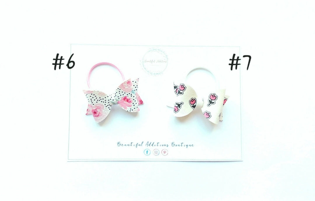 Floral Toddler Hair Bows.