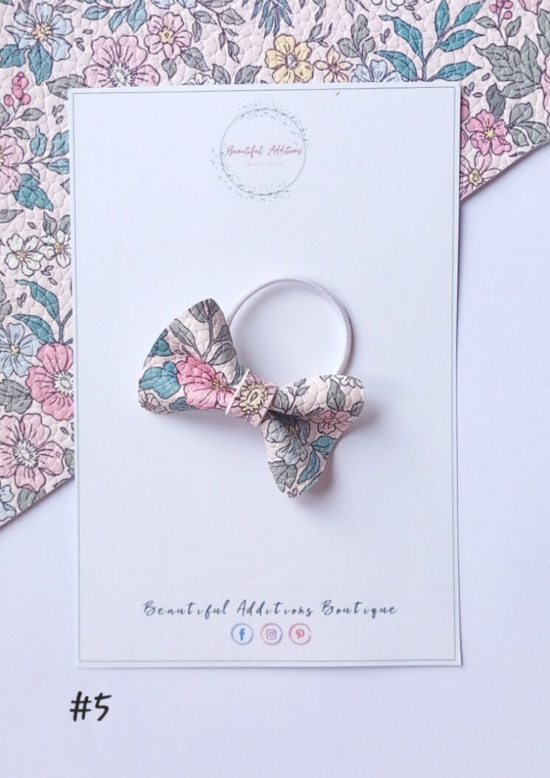 Floral Toddler Pinch Hair Bows.