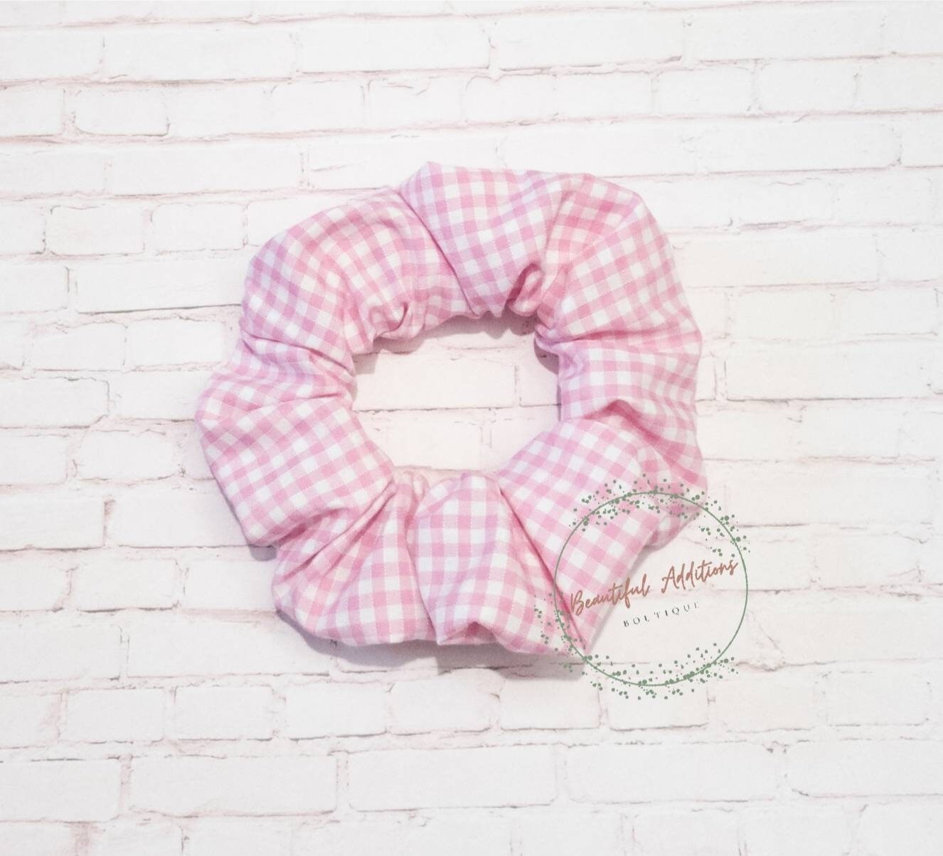 School Gingham Hair Scrunchies.