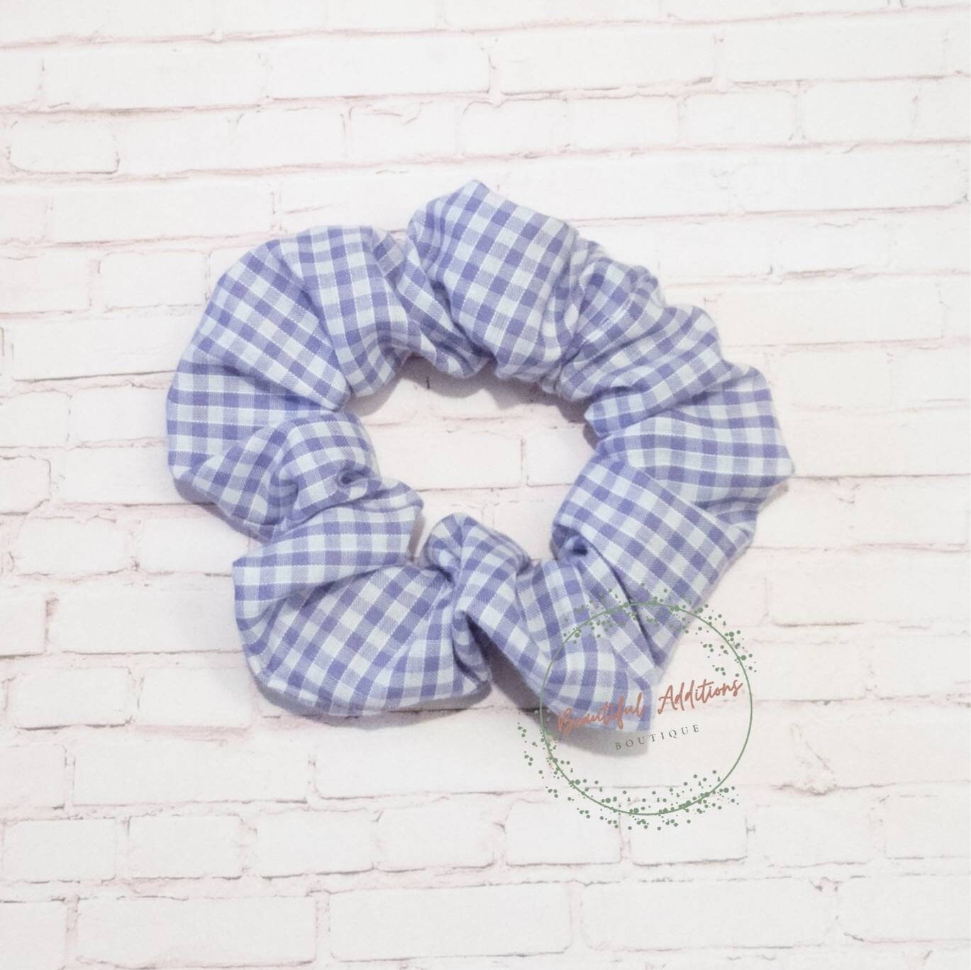 School Gingham Hair Scrunchies.