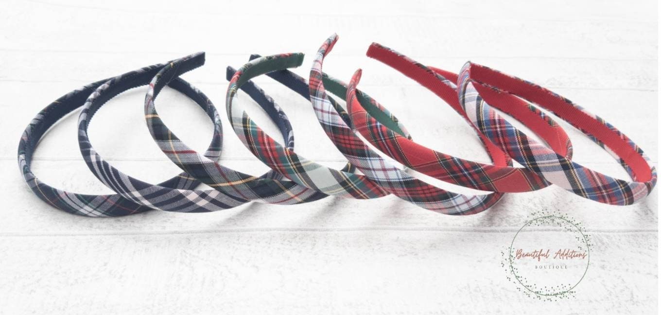 Tartan Covered Alice Band. Hair accessories. Matching accessories available.