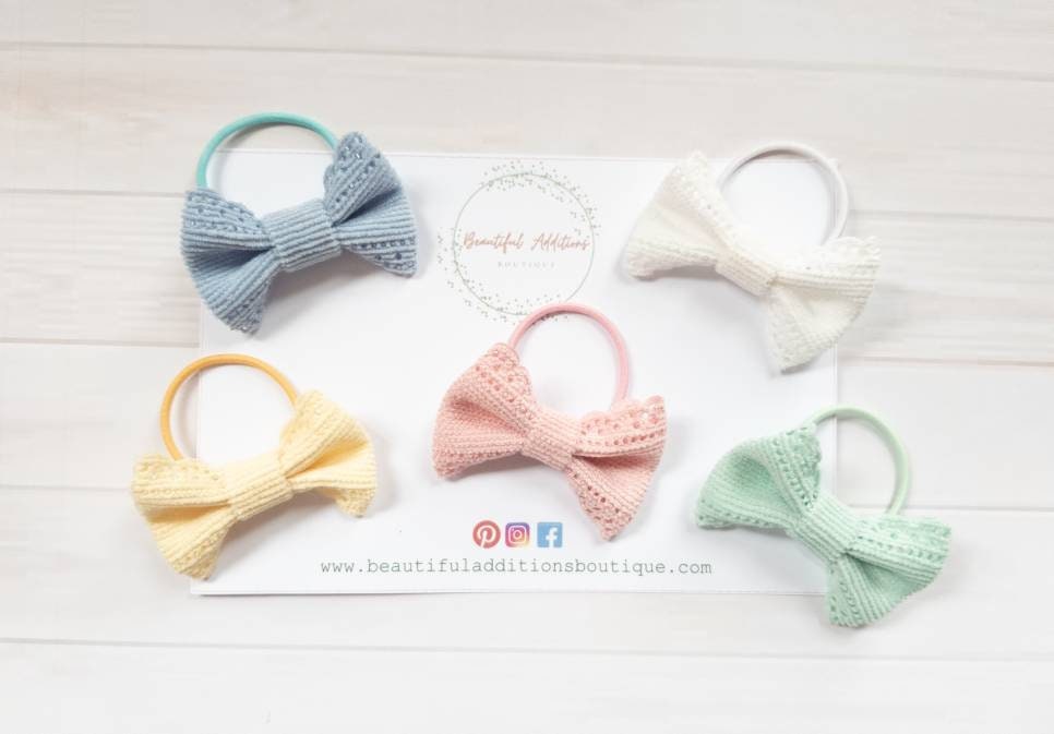 Lace Corduroy Toddler Bobbles. Bows. Hair ties. Tiny hair bands. Baby Bobbles. NEW COLOURS ADDED