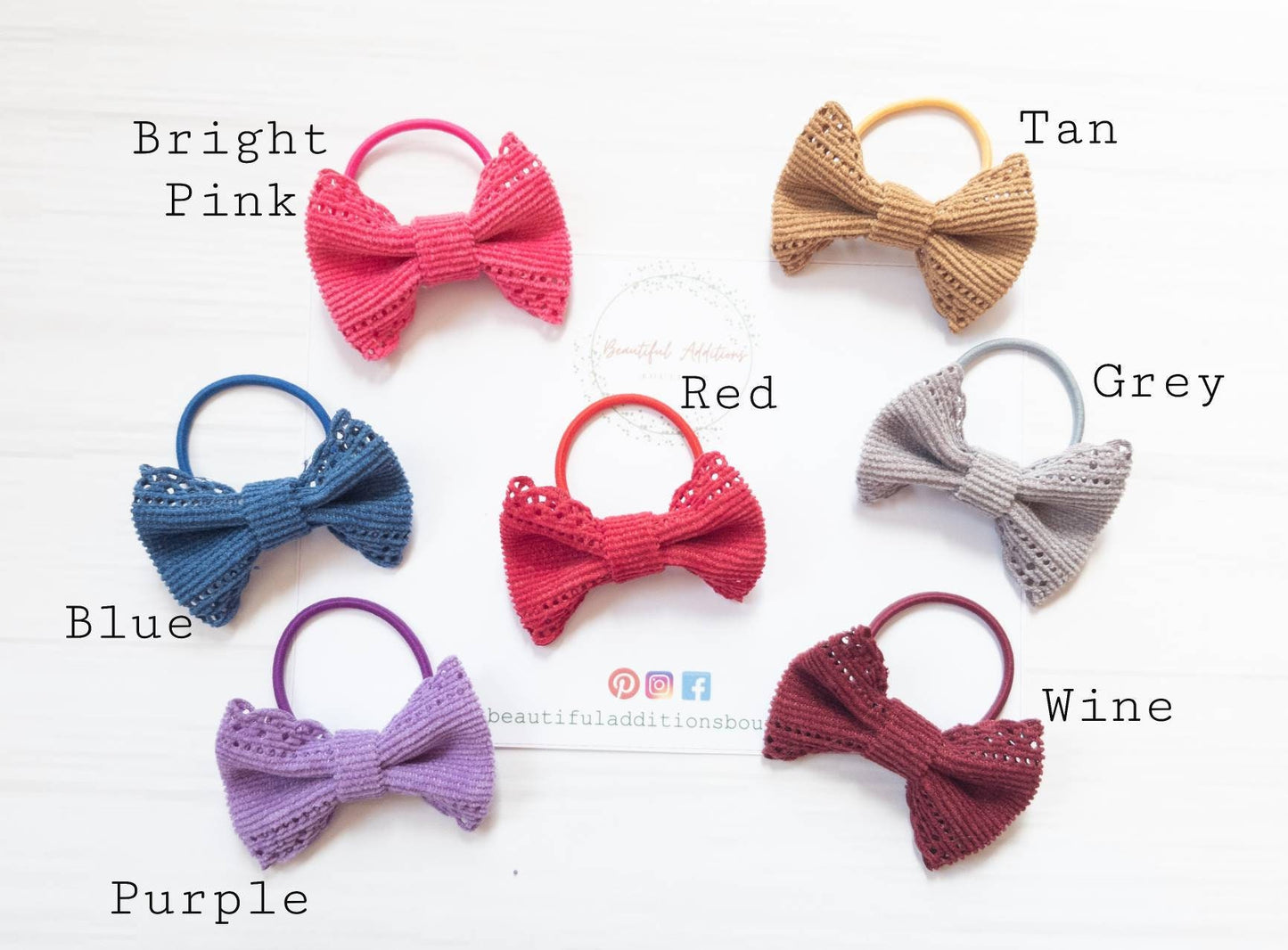 Lace Corduroy Toddler Bobbles. Bows. Hair ties. Tiny hair bands. Baby Bobbles. NEW COLOURS ADDED