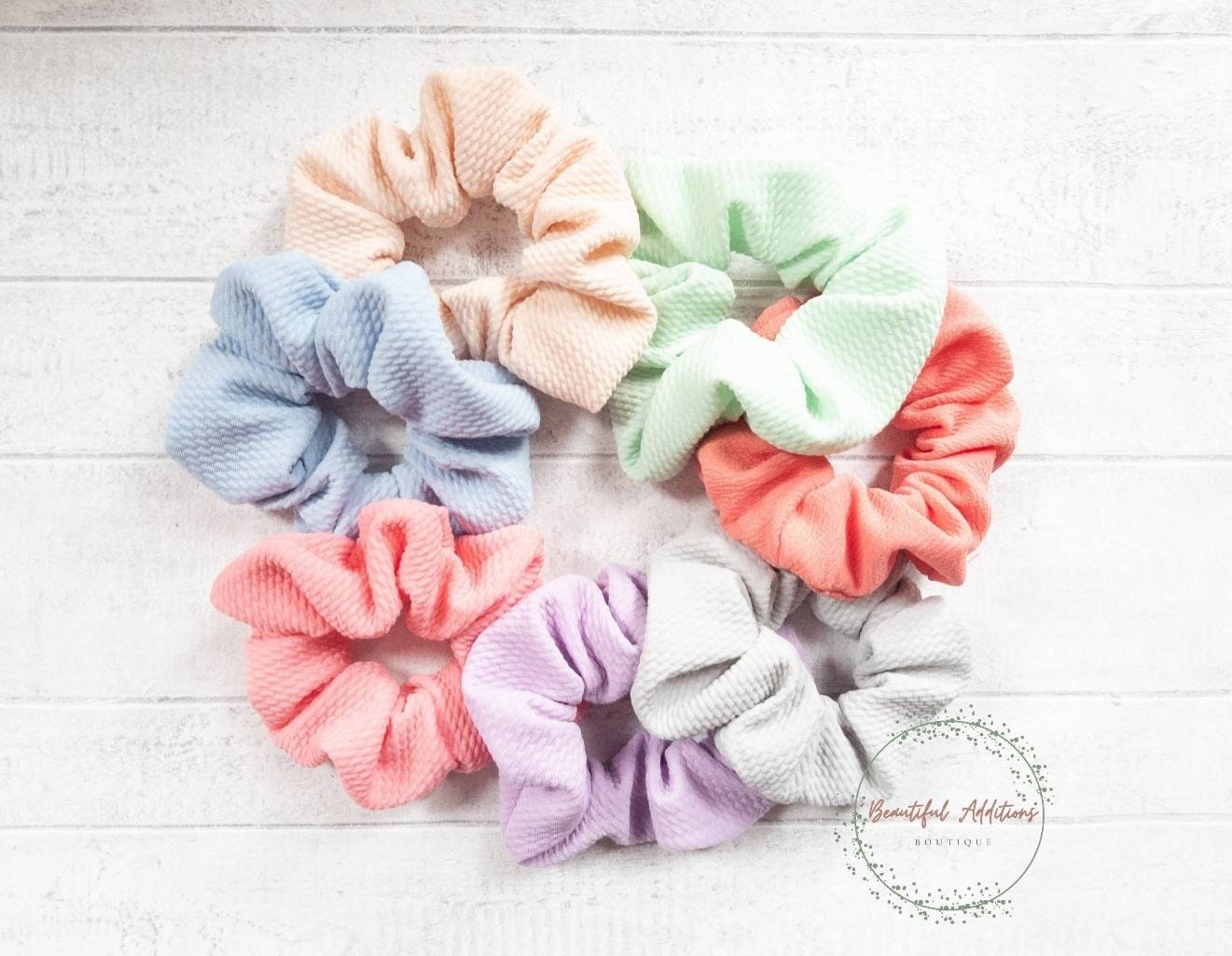 Bullet fabric scrunchie. Hair ties. Liverpool fabric. Hair accessories. Textured fabric. Scrunchies. Hair band. Bobble.