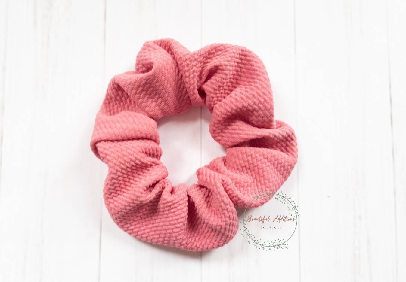 Textured scrunchie.