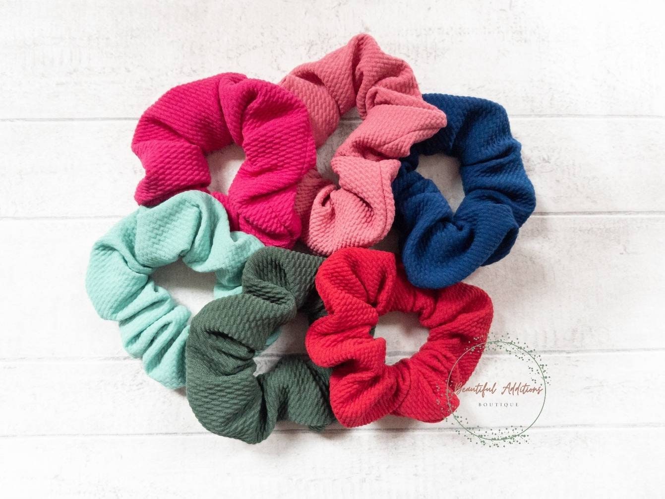 Textured scrunchie.