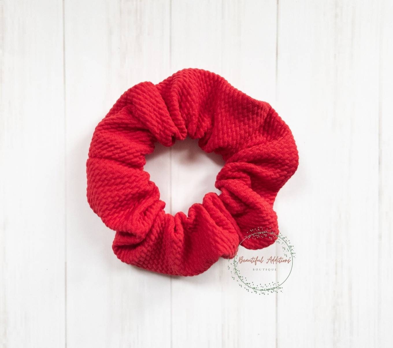 Textured scrunchie.