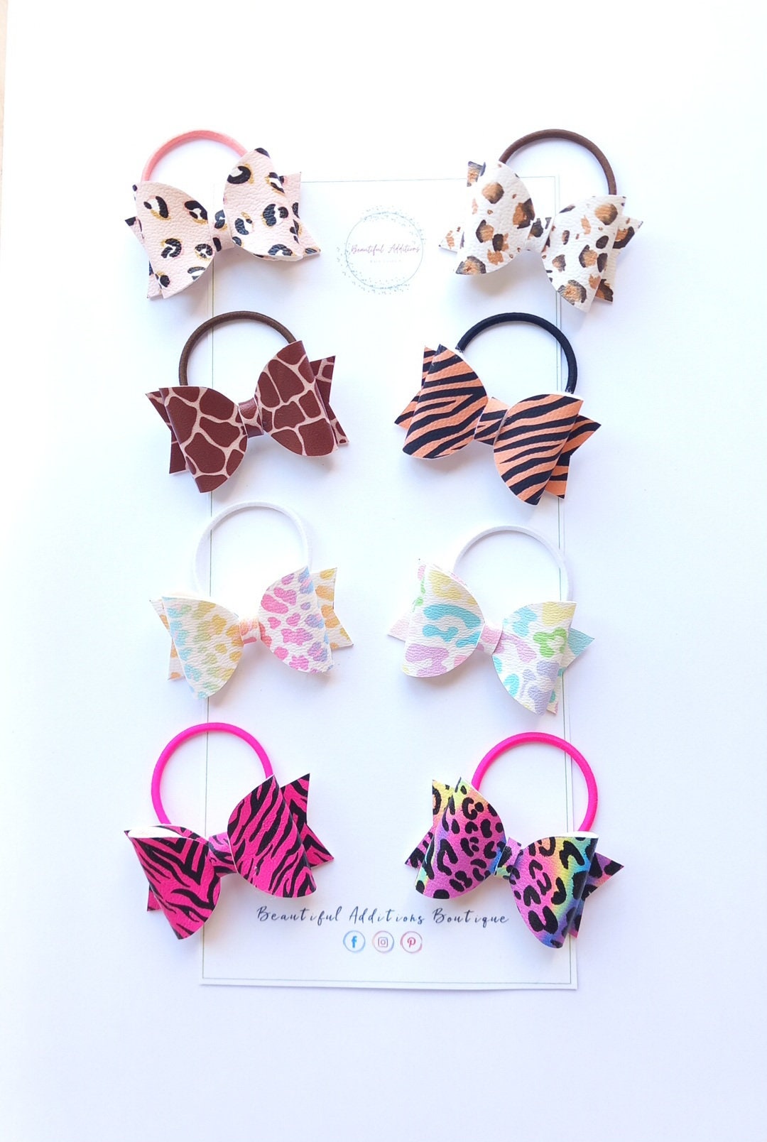 Animal Print Toddler Bows.
