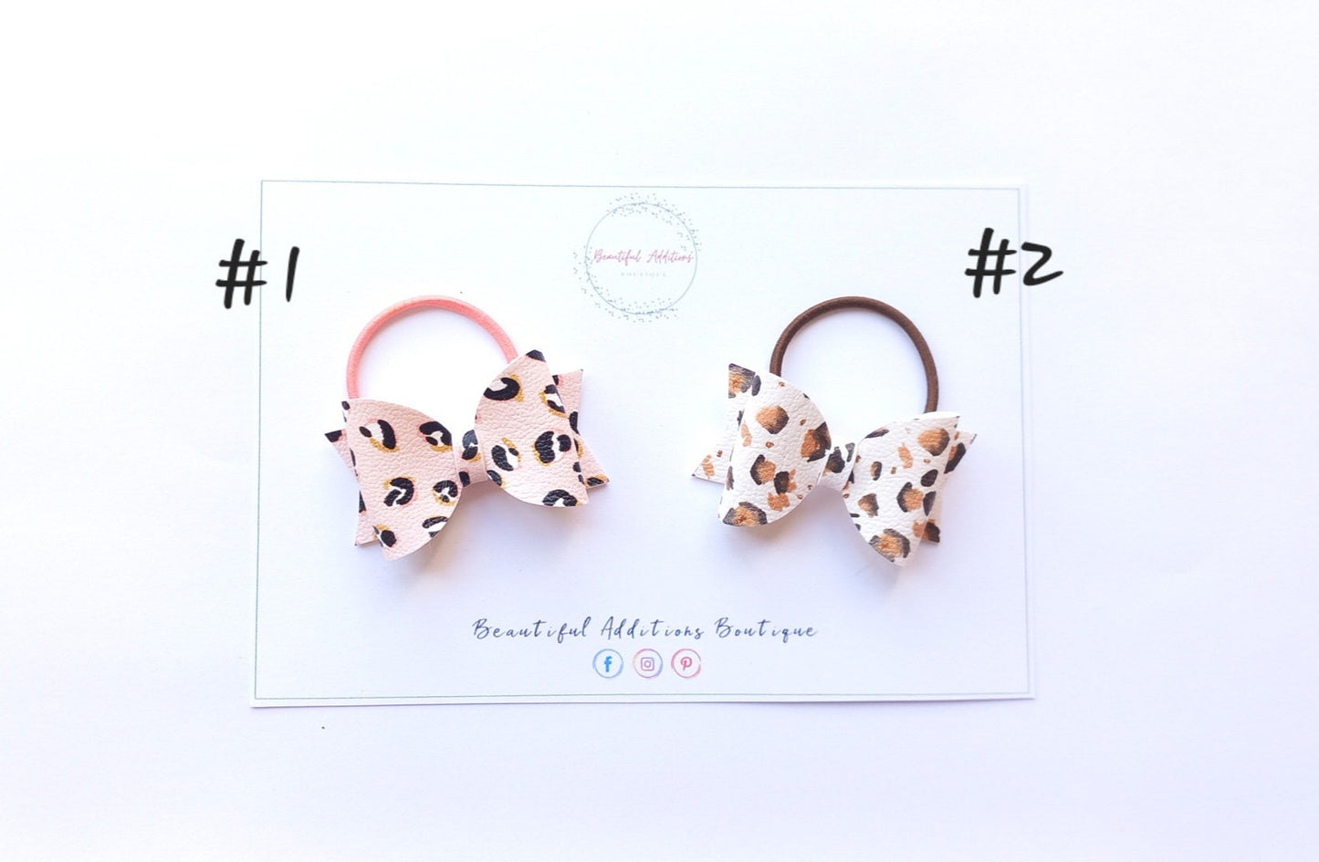 Animal Print Toddler Bows.