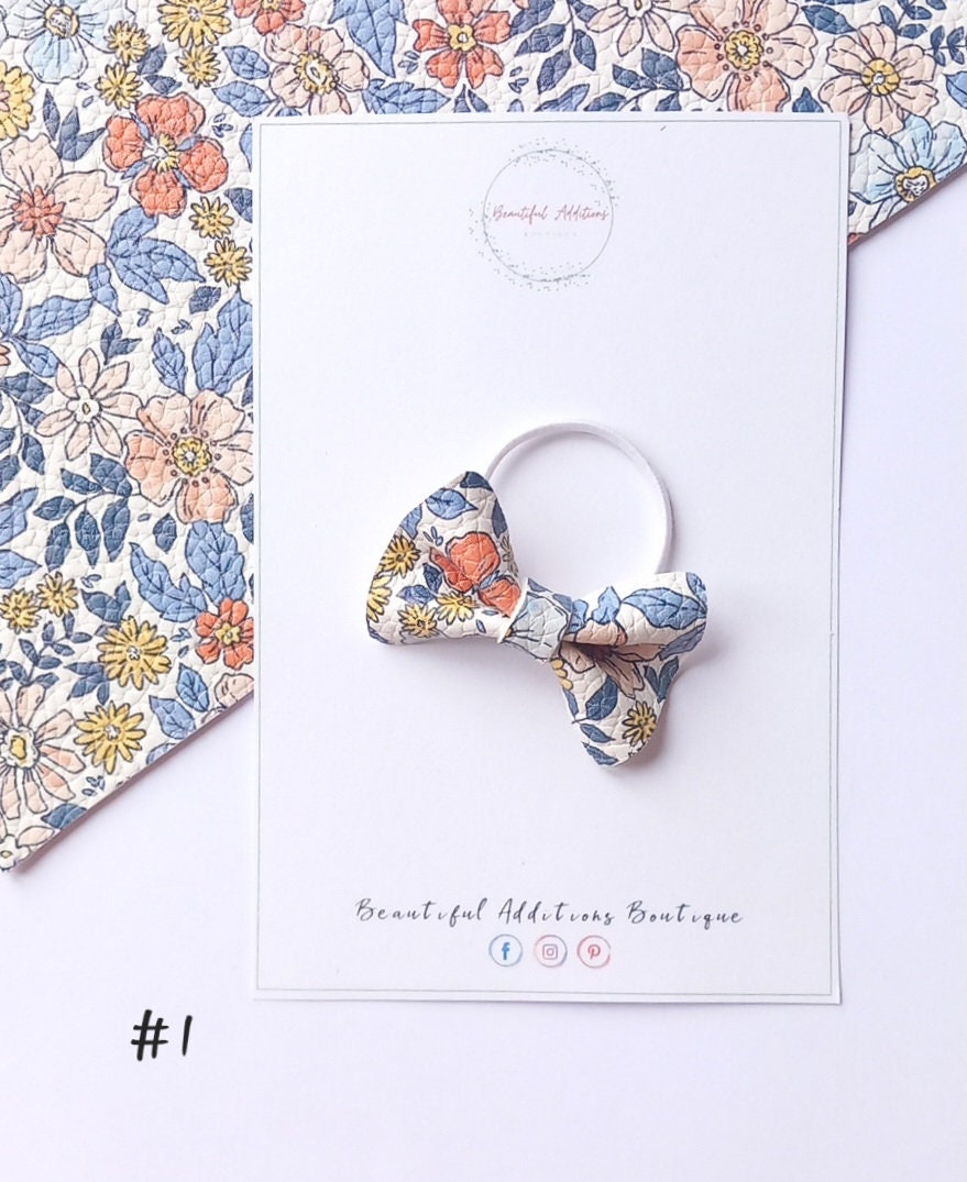 Floral Toddler Pinch Hair Bows.