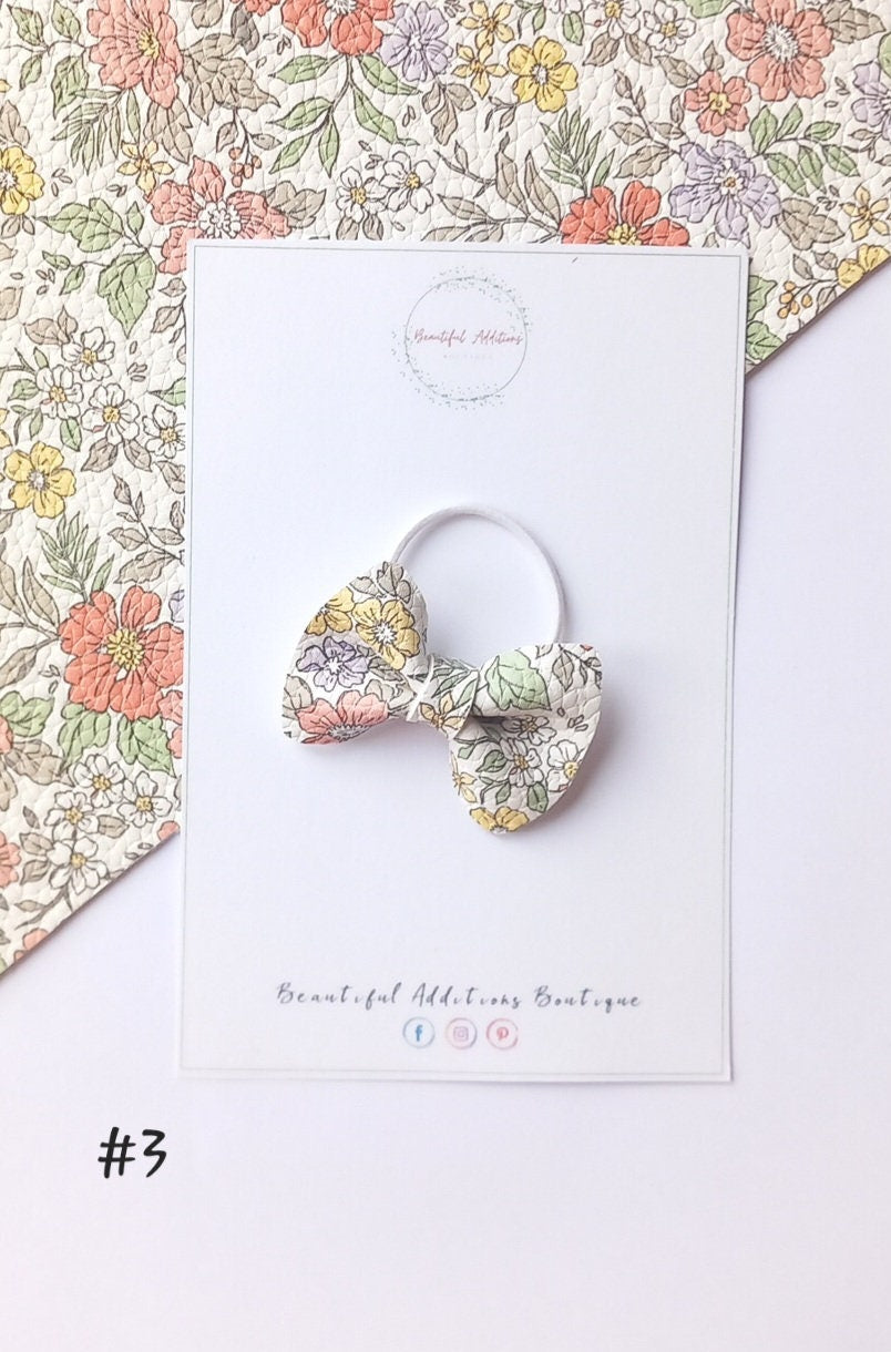 Floral Toddler Pinch Hair Bows.