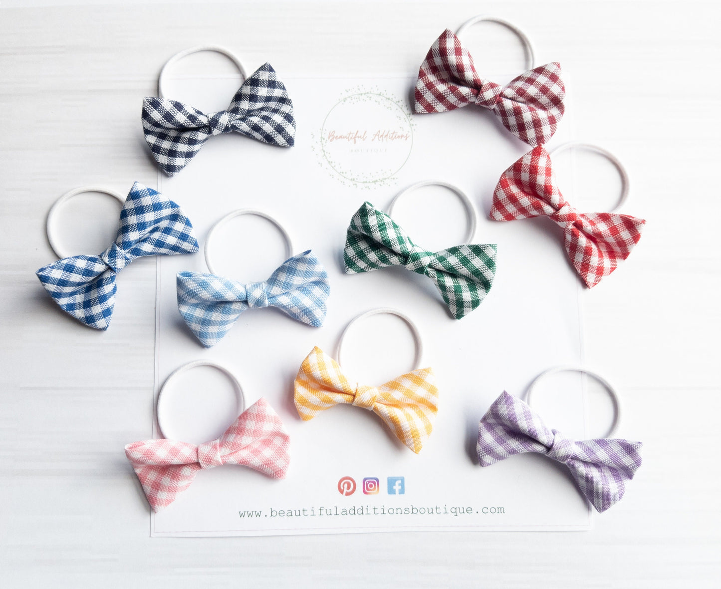Gingham Bows. School Uniform.