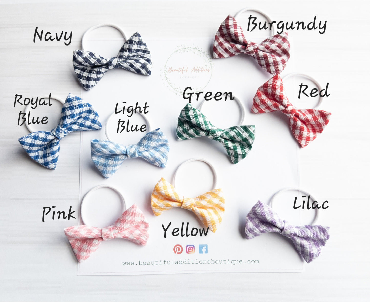 Gingham Bows. School Uniform.