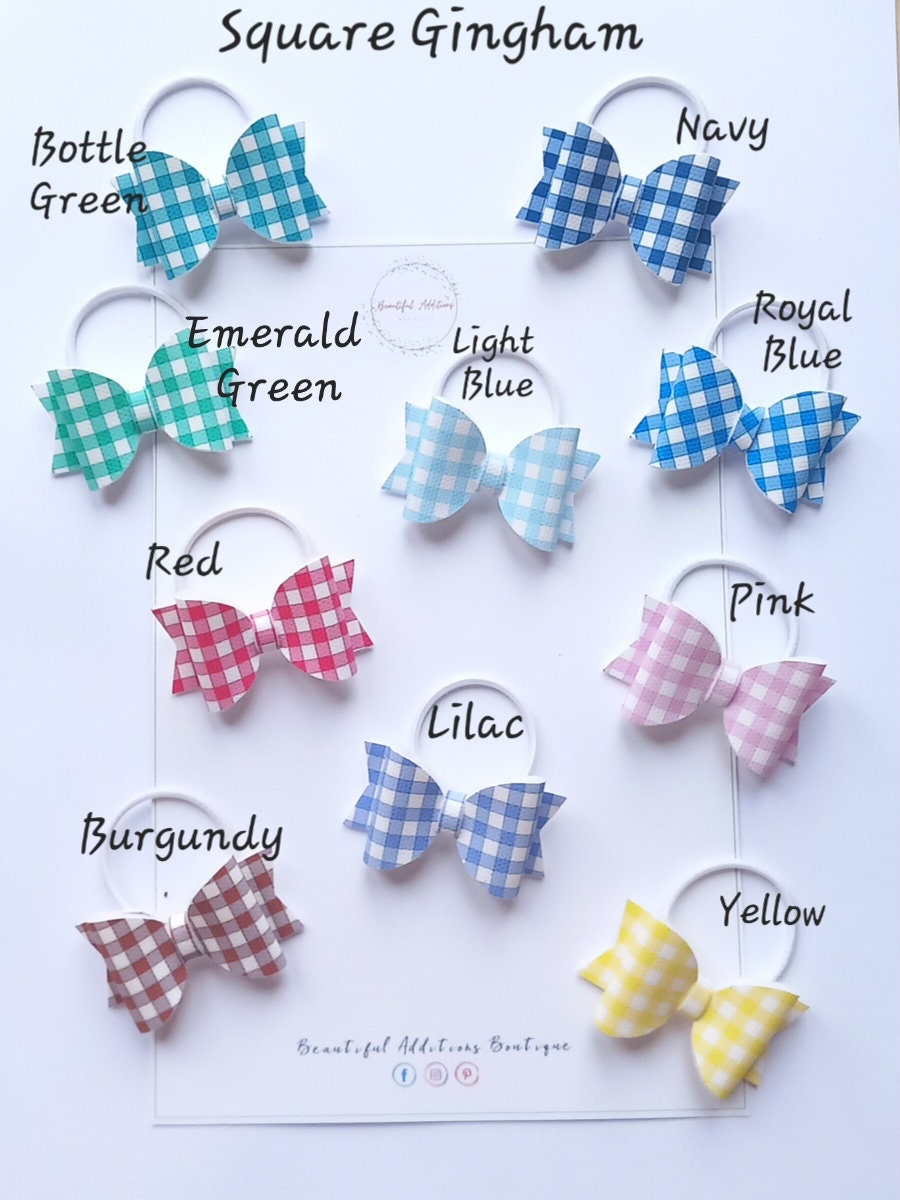 Gingham Hair Bows.