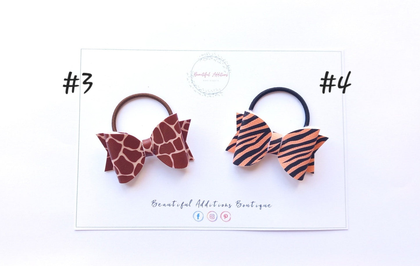 Animal Print Toddler Bows.
