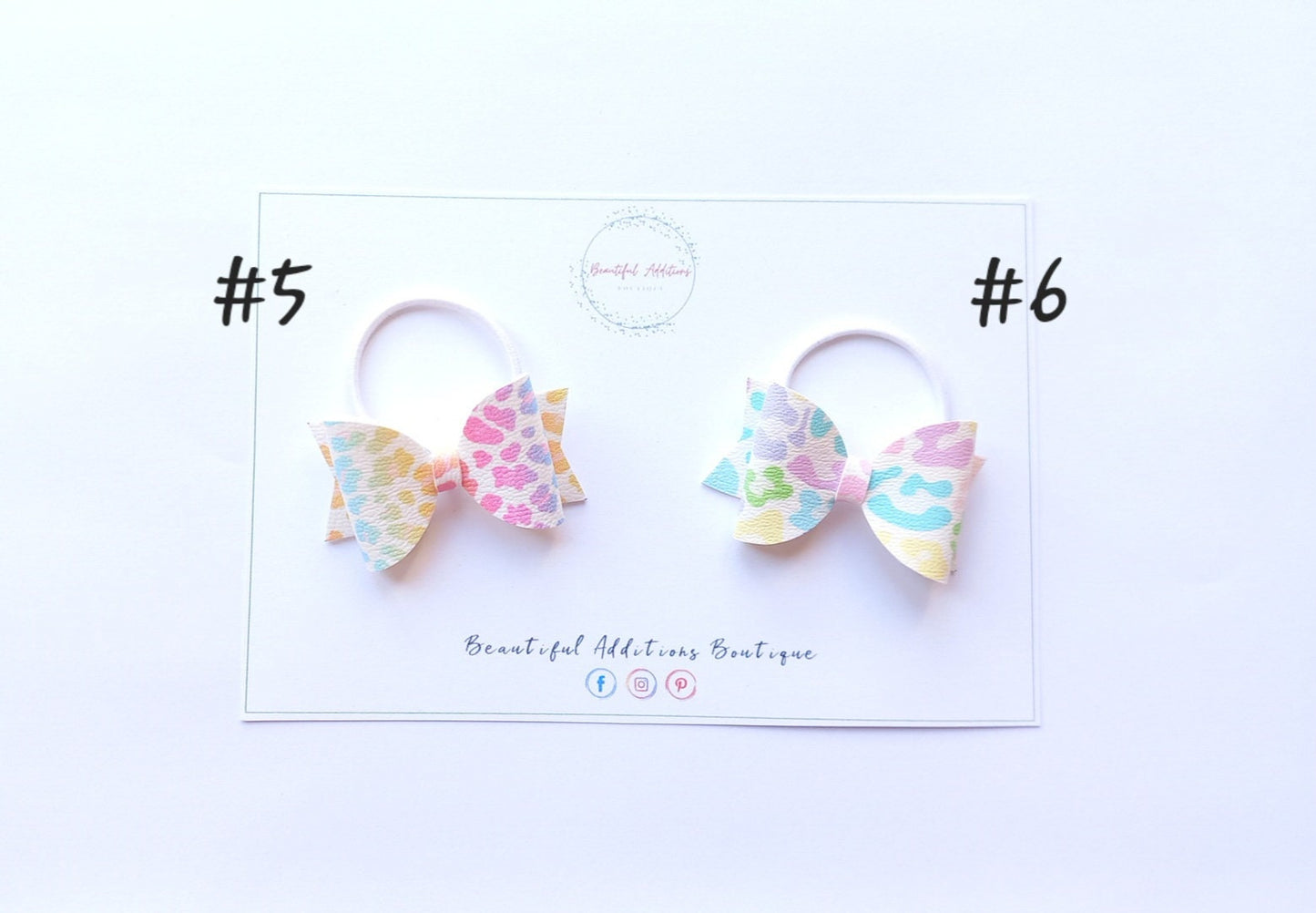 Animal Print Toddler Bows.