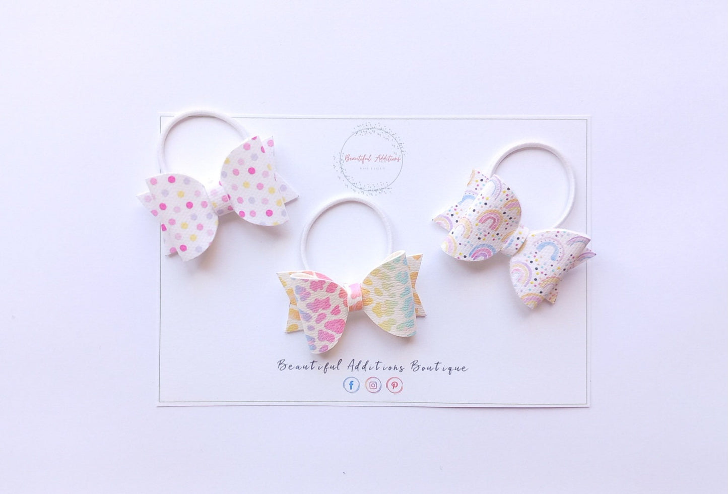 Toddler Hair Bows. Rainbow