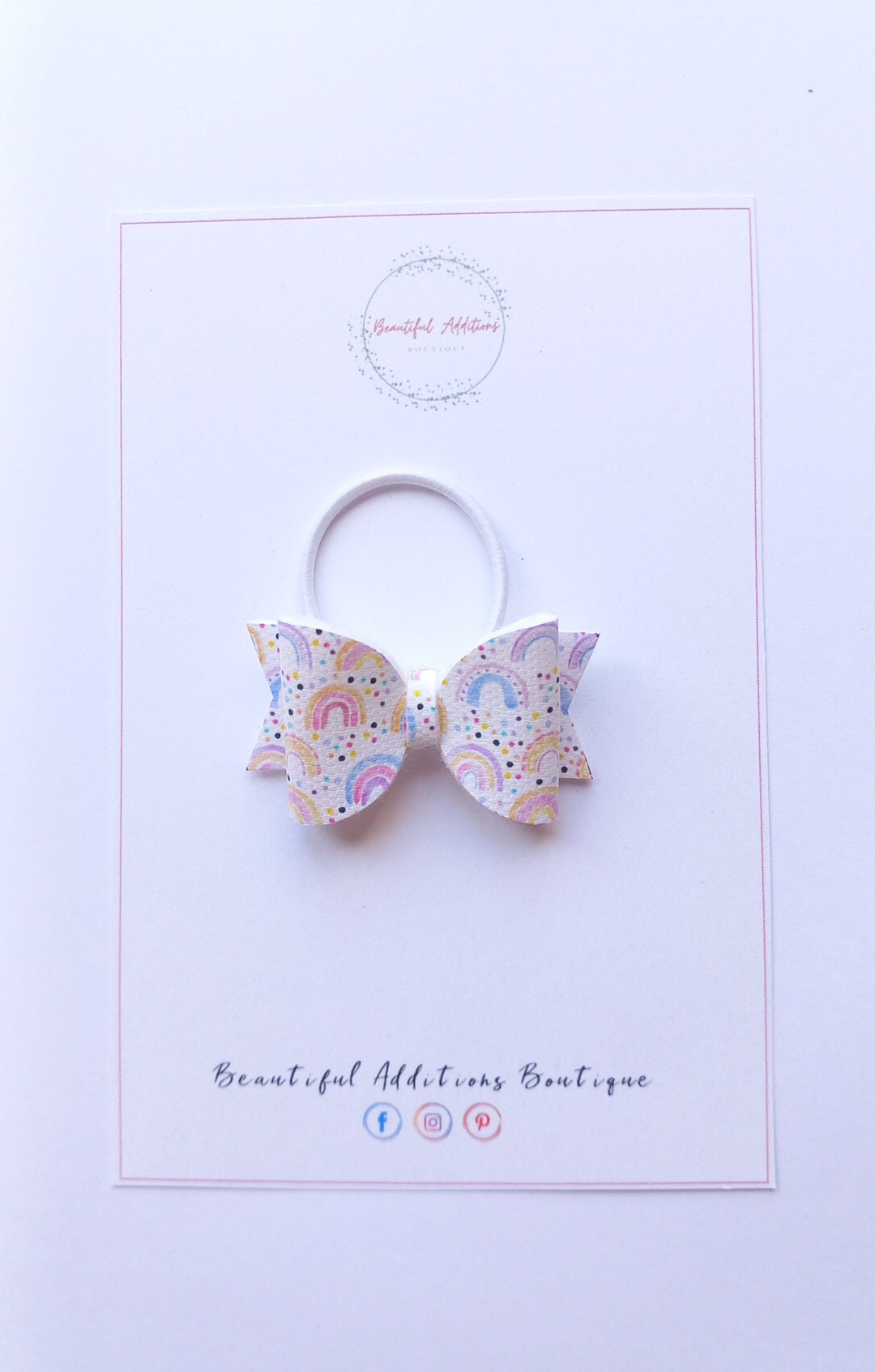 Toddler Hair Bows. Rainbow