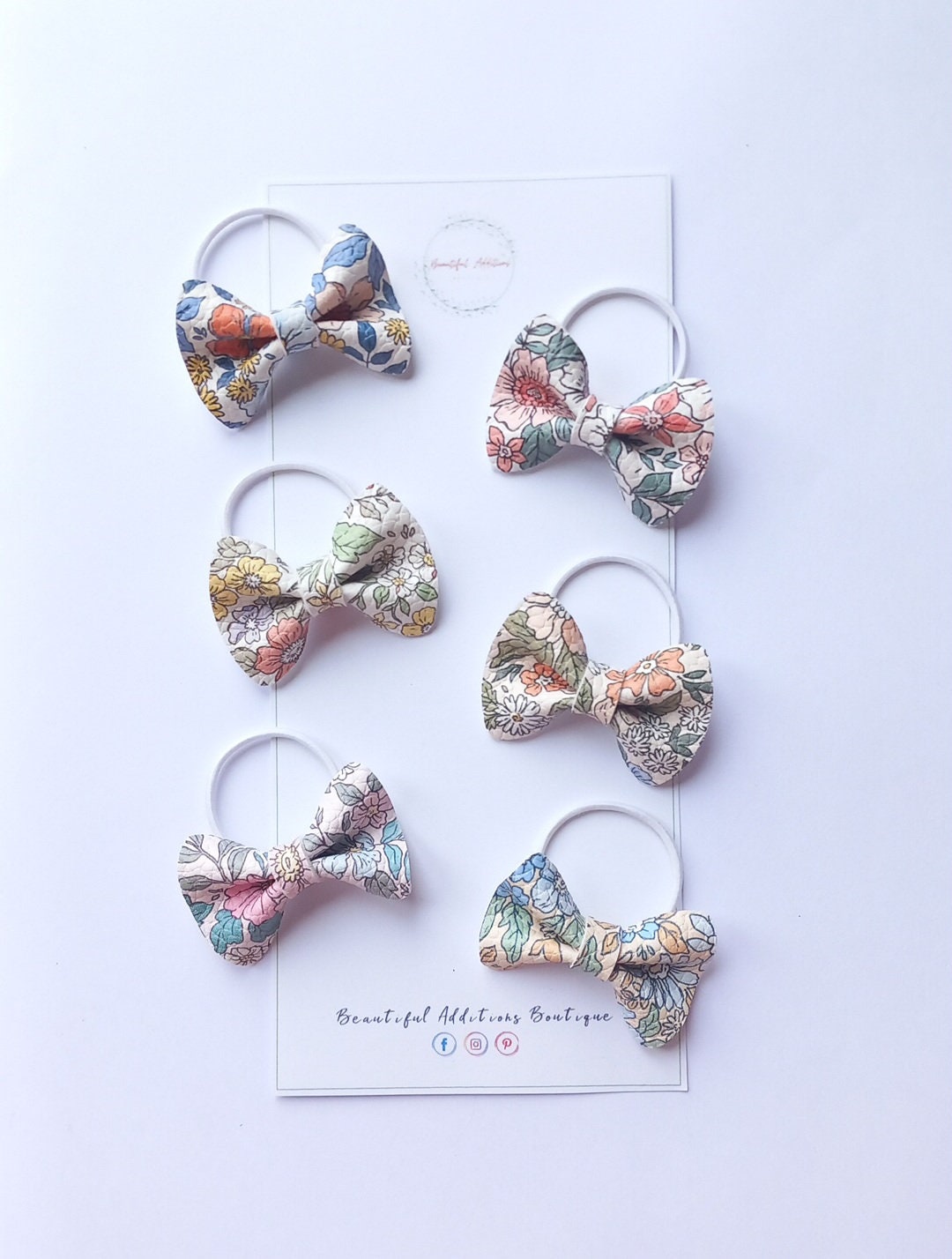 Floral Toddler Pinch Hair Bows.
