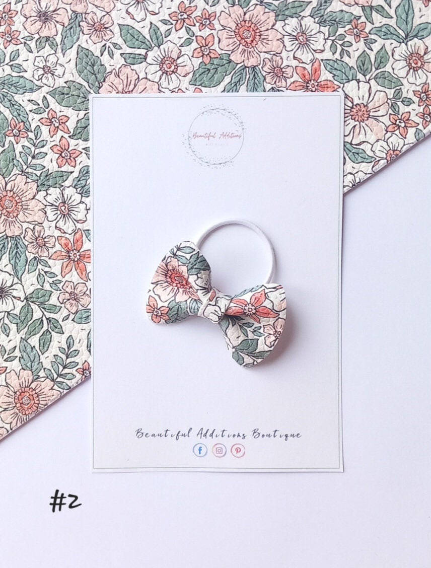 Floral Toddler Pinch Hair Bows.
