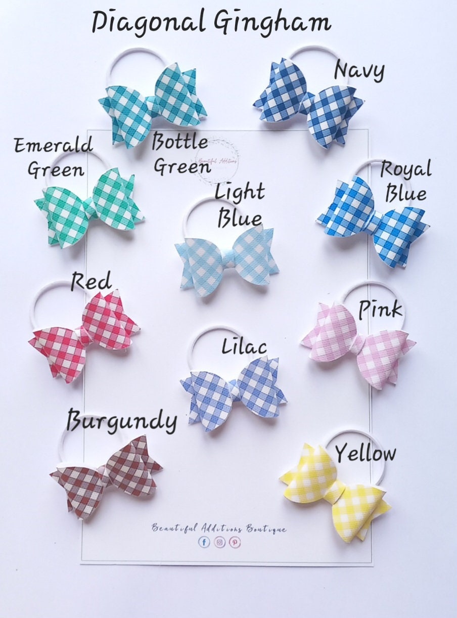 Gingham Hair Bows.
