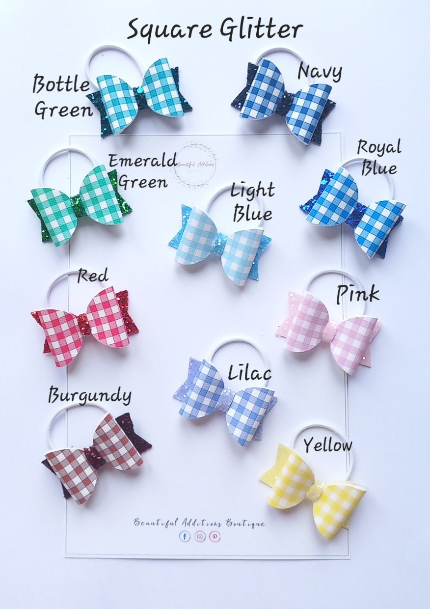 Gingham Hair Bows.