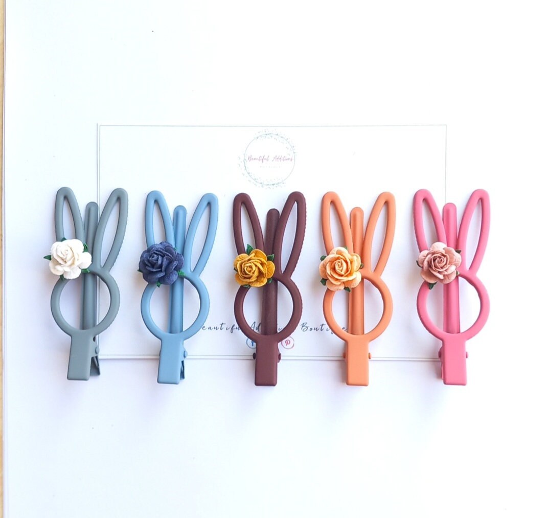 Bunny Clips. Mulberry Roses.