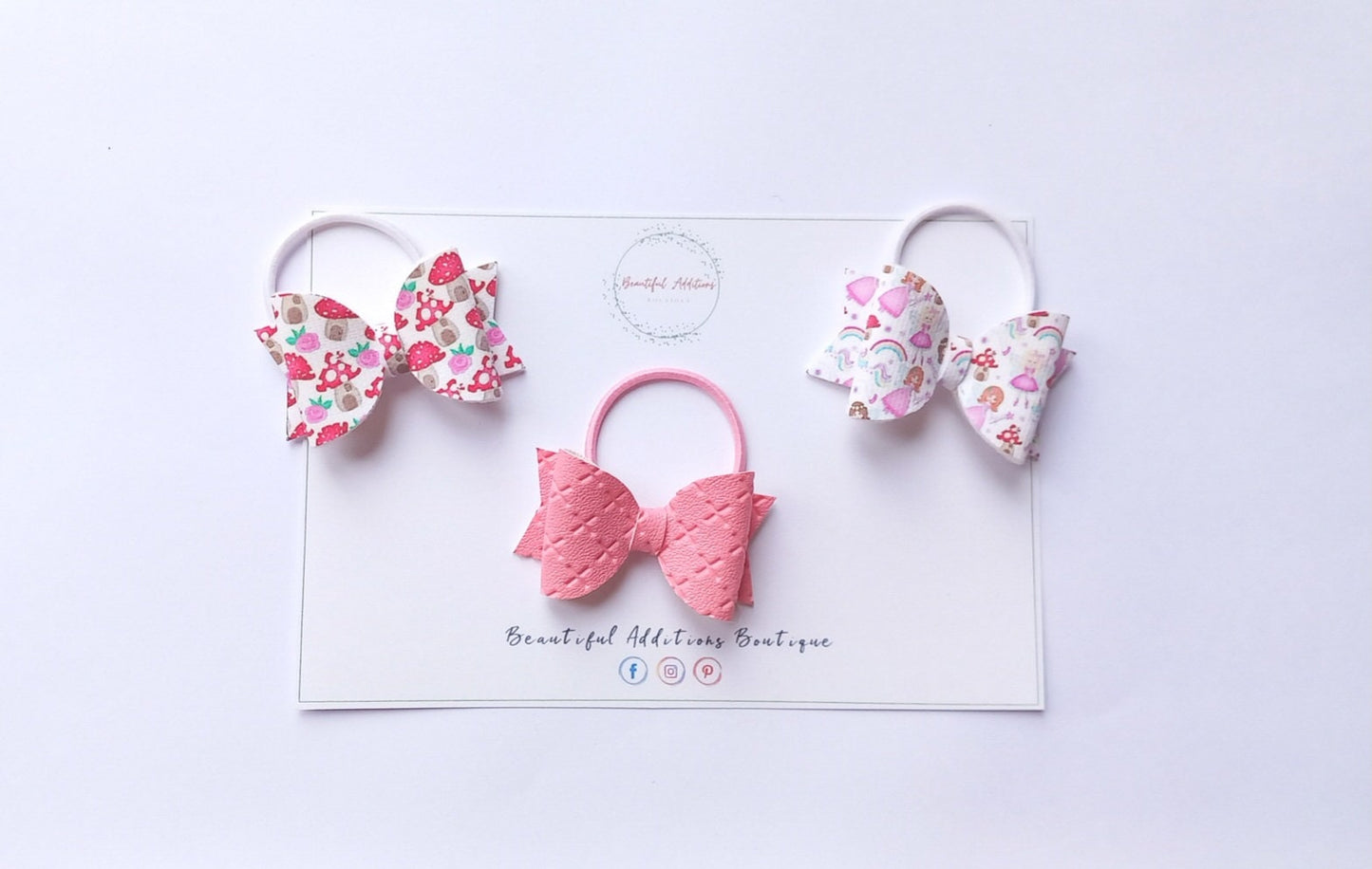 Fairy Bows. Toadstools. Rainbows.