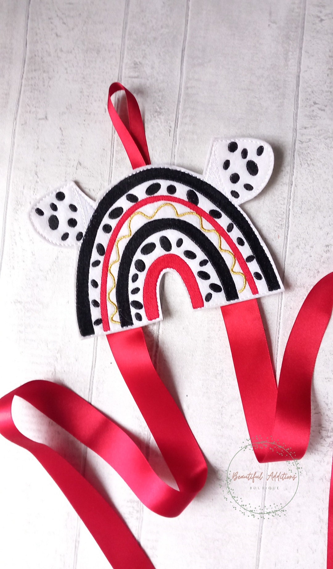 Feltie Dalmatian Bow Holder.