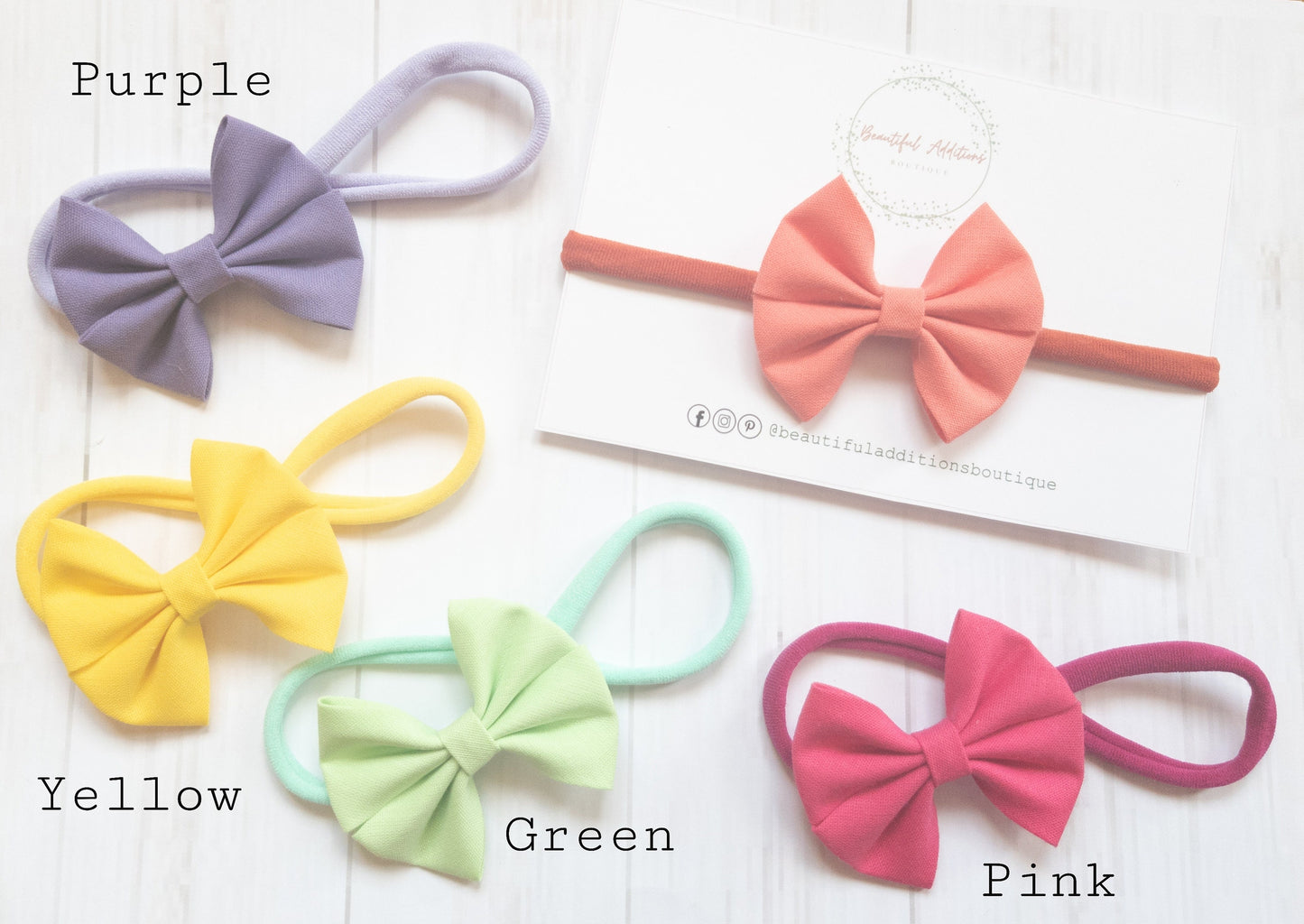 Soft Cotton Bow Baby Headbands.