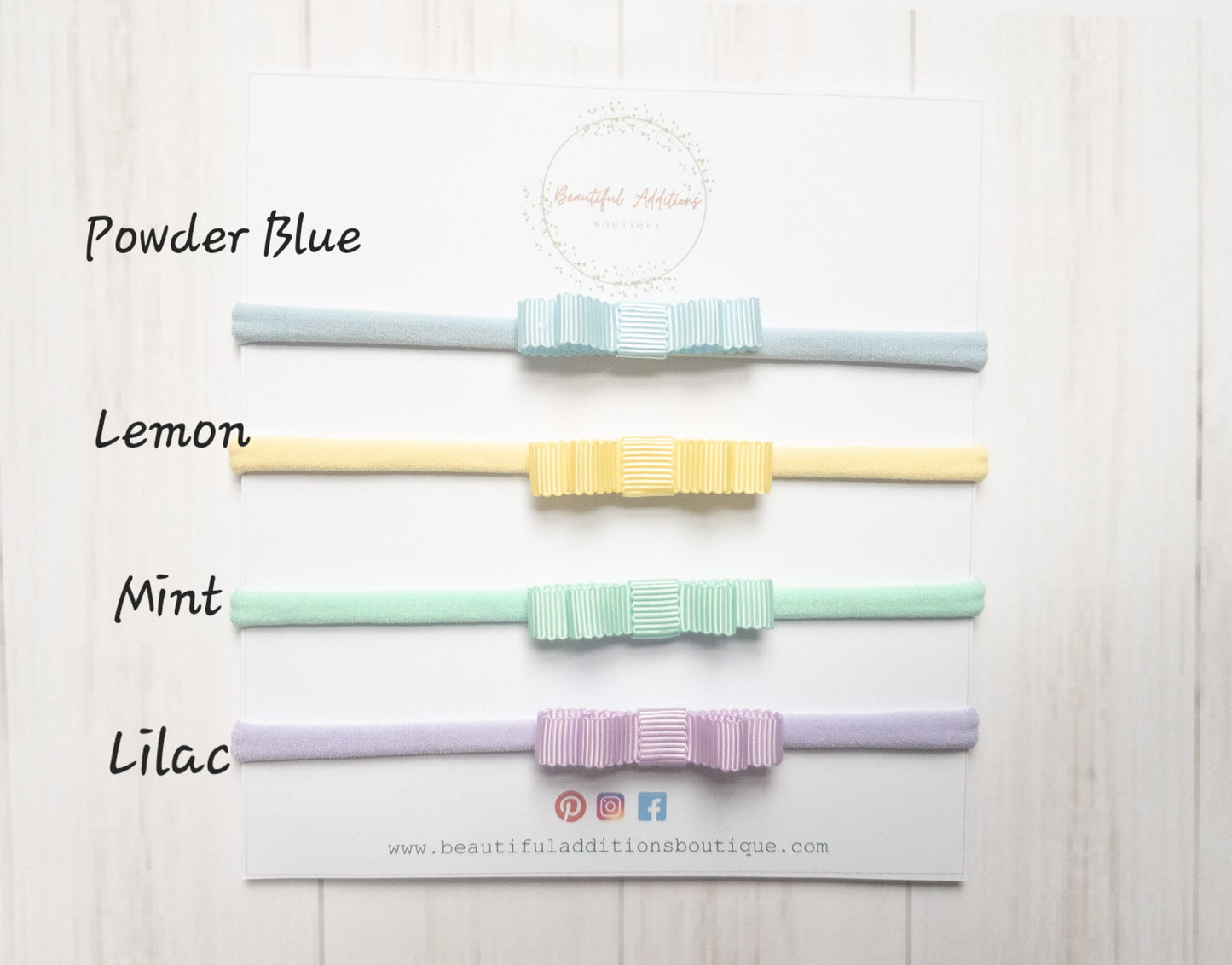 Ribbon Bow Baby Headbands. Soft. Stretchy.
