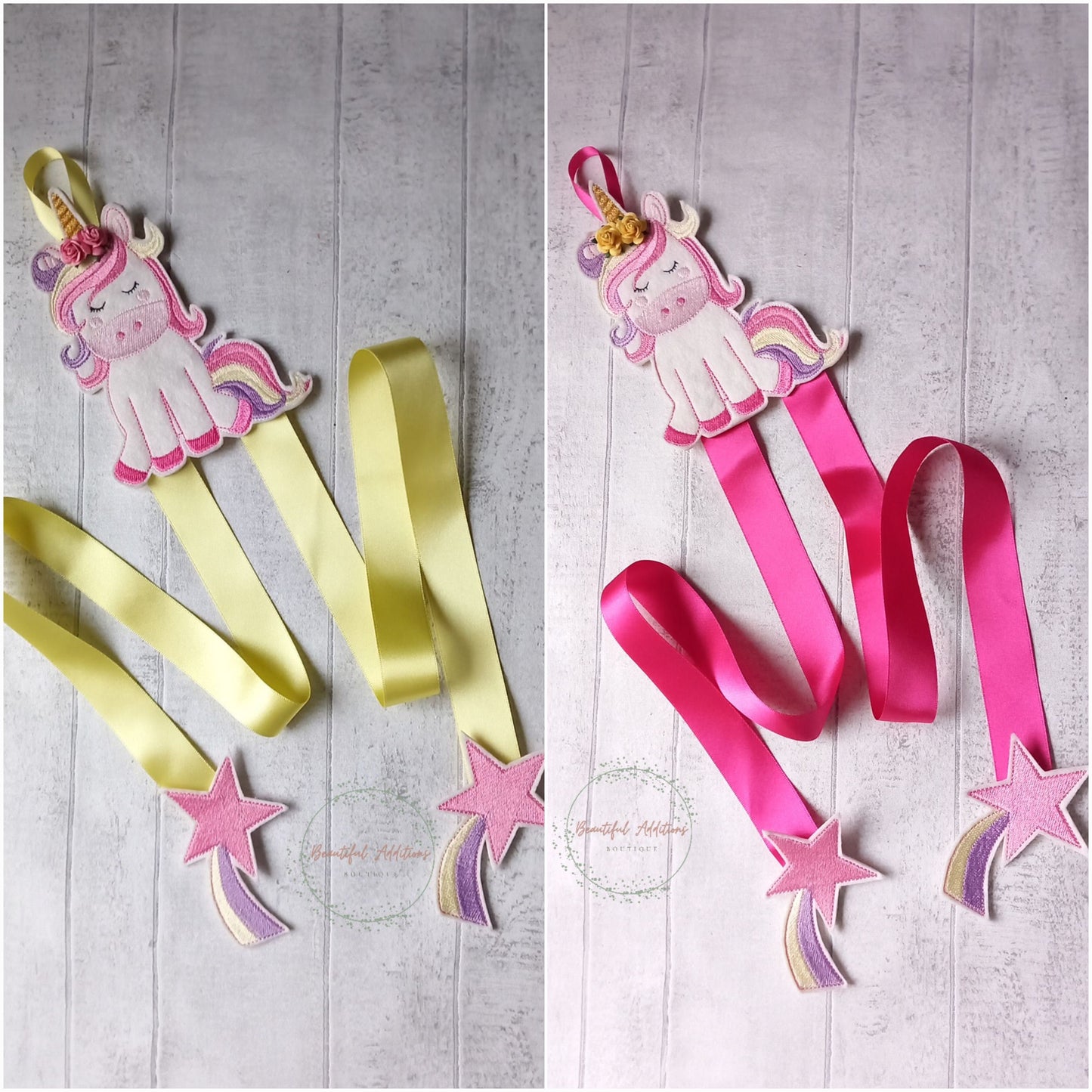 Feltie Unicorn Bow Holder.