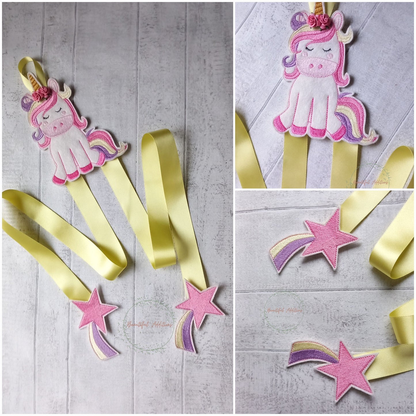 Feltie Unicorn Bow Holder.