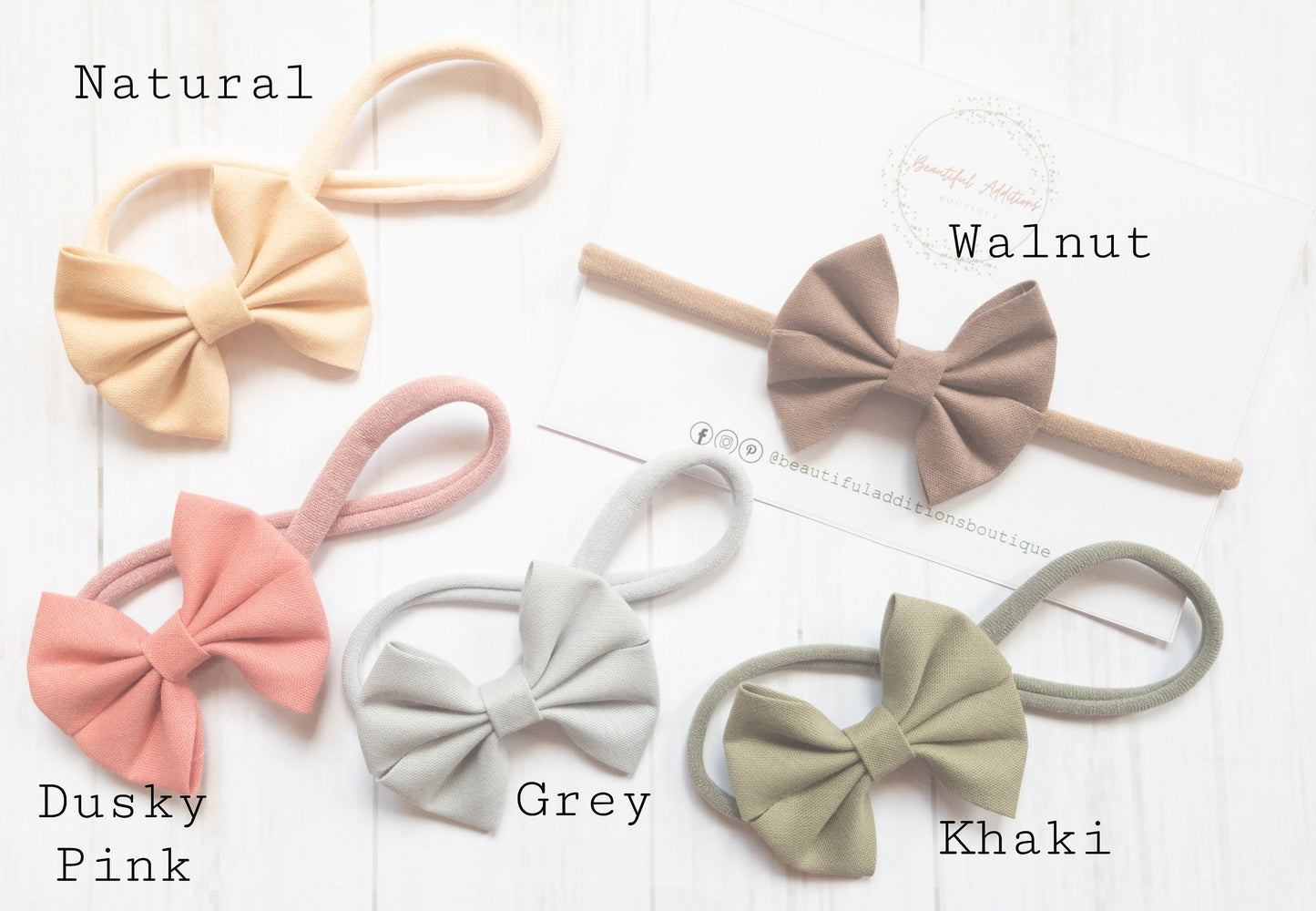 Soft Cotton Bow Baby Headbands.