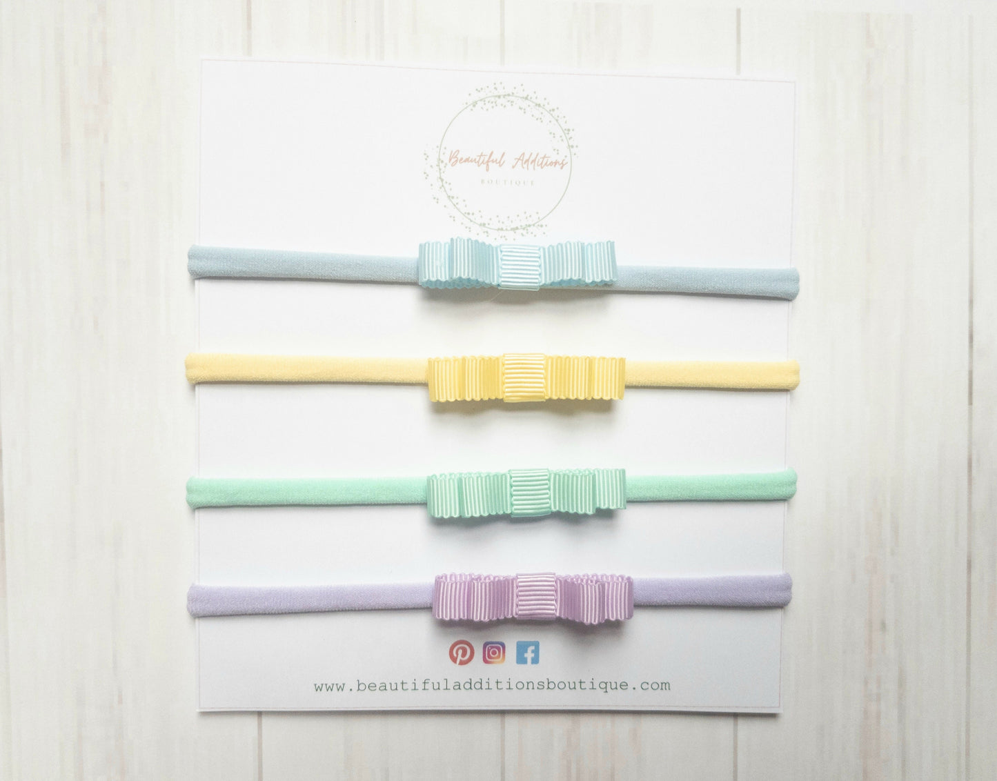 Ribbon Bow Baby Headbands. Soft. Stretchy.