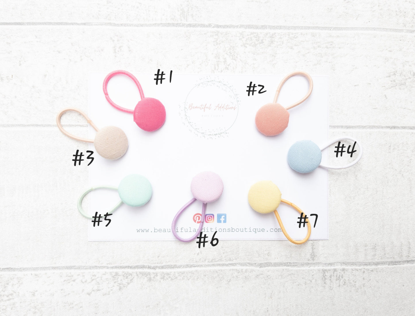 Button Bobbles. Pastels. Toddler Baby Hair Ties.