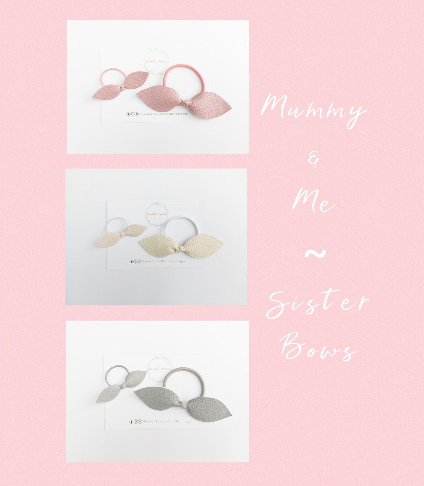 Mummy and me. Sister Bows. Knot Bows.