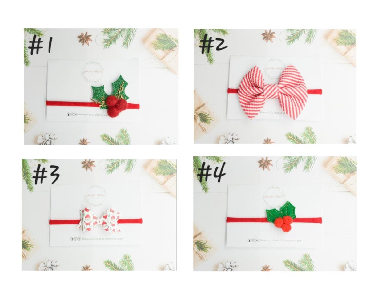 Christmas Baby Headbands.